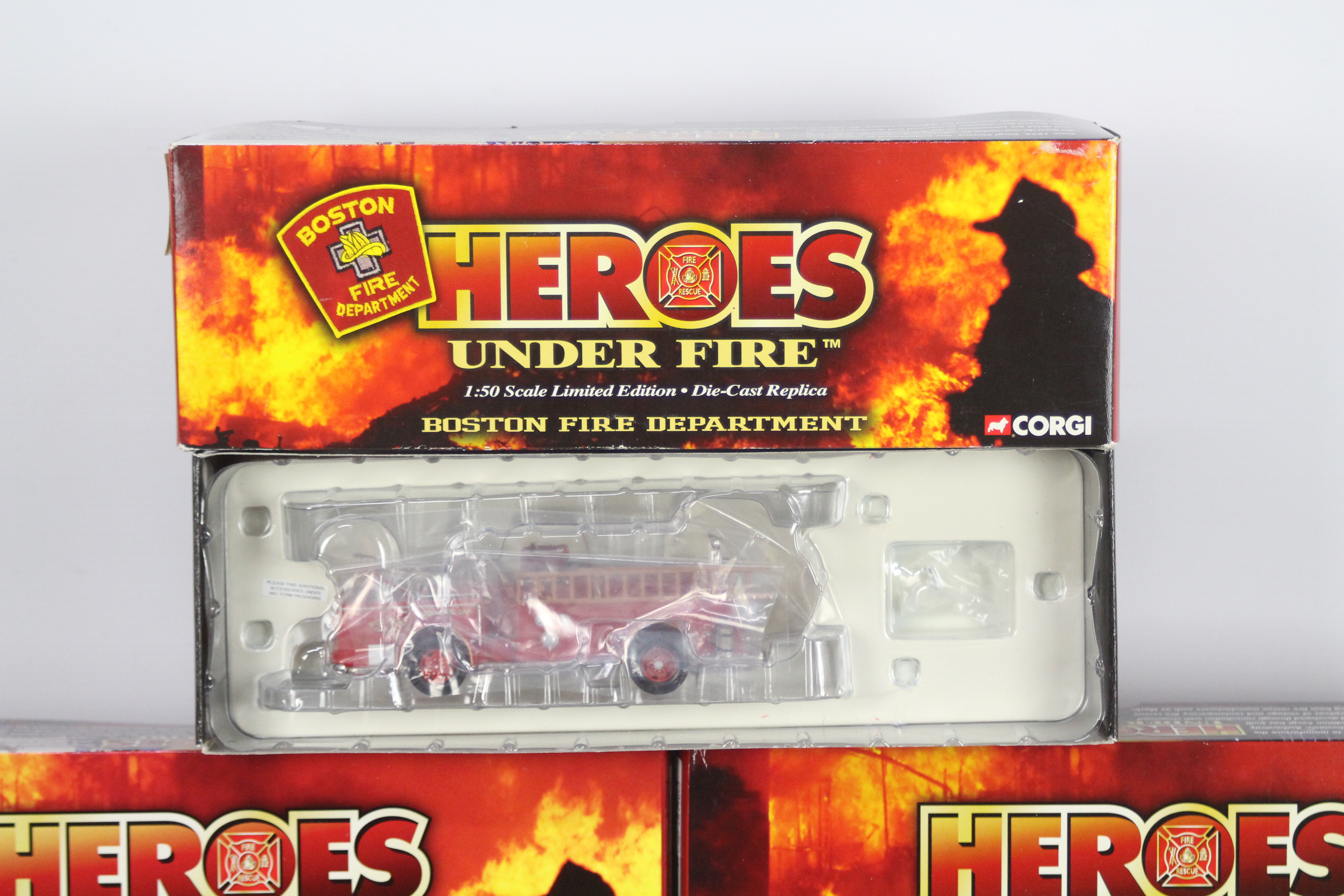 Corgi - Five boxed Limited Edition diecast 1:50 scale US Fire Engines from Corgi Classics 'Heroes - Image 2 of 5