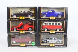Maisto - 6 x boxed 1:26 1:24 1:25 scale models featuring Special Edition Mercedes-Benz S-Class -