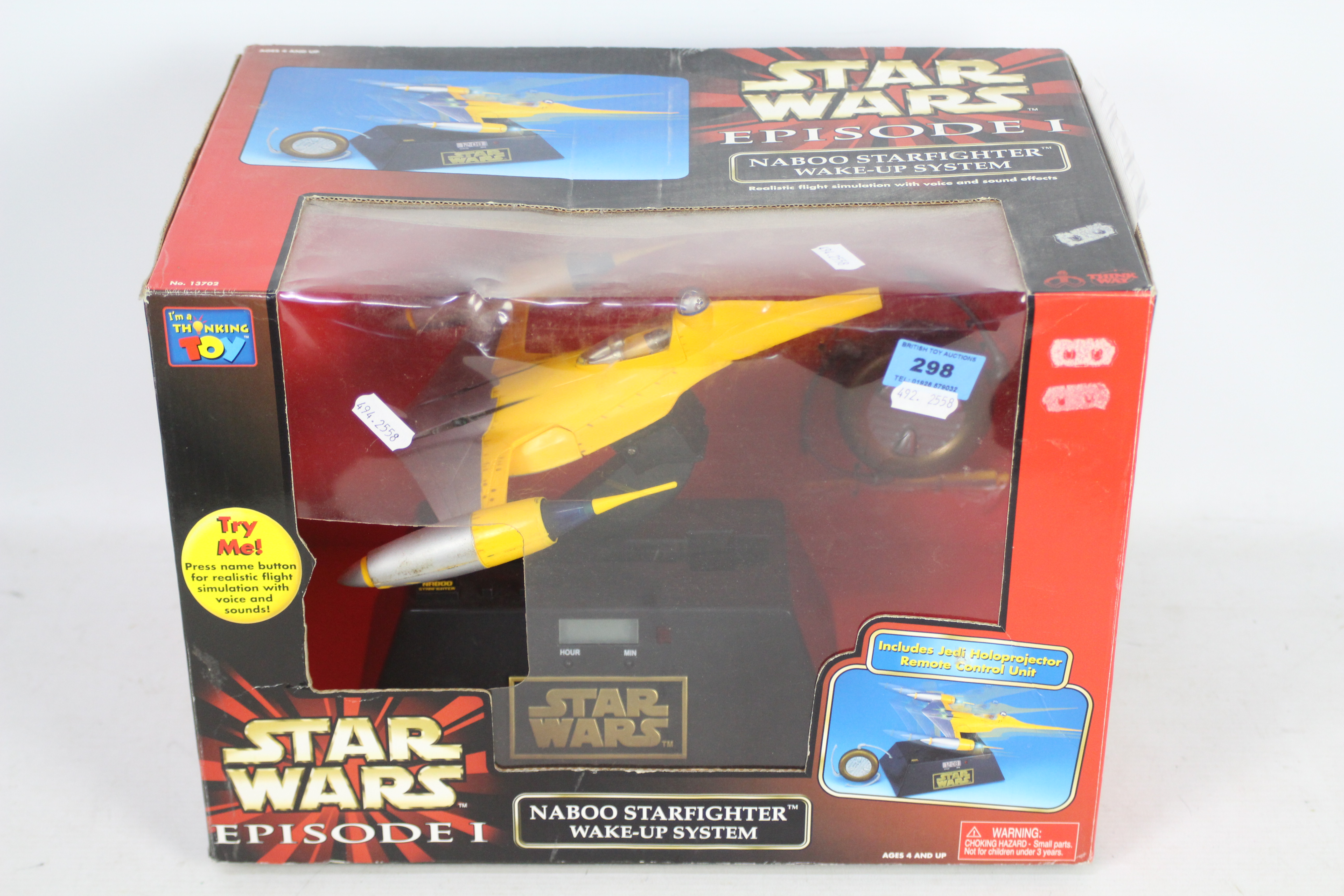 Star Wars - Episode 1 - Naboo Starfighter Wake-Up System - Includes Jedi Holoprojector Remote