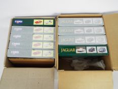 Corgi - 2 x trade boxes of Jaguar models, one with 4 x Through The Years sets # 97700 with a MkII,