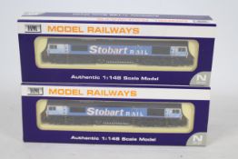 Dapol - 2 x N Gauge Class 66 Dummy locos in Stobart Rail livery operating number 66411.