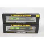 Graham Farish - Bachmann - 2 x N Gauge Class 66 Diesel locos in Freightliner Shanks livery