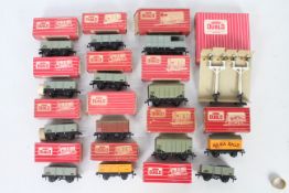 Hornby Dublo - A collection of boxed Hornby Dublo OO gauge wagons with a boxed set of signals.