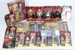 A collection of Star Wars Episode 1 boxed action figures to include - Darth Maul, official watches,