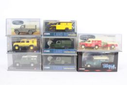 Corgi Classics - Eight boxed diecast model Land Rovers from various Corgi 'Land Rover' ranges.