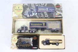 Corgi - Guinness - 2 x limited edition 1:50 scale American trucks in Guinness livery,
