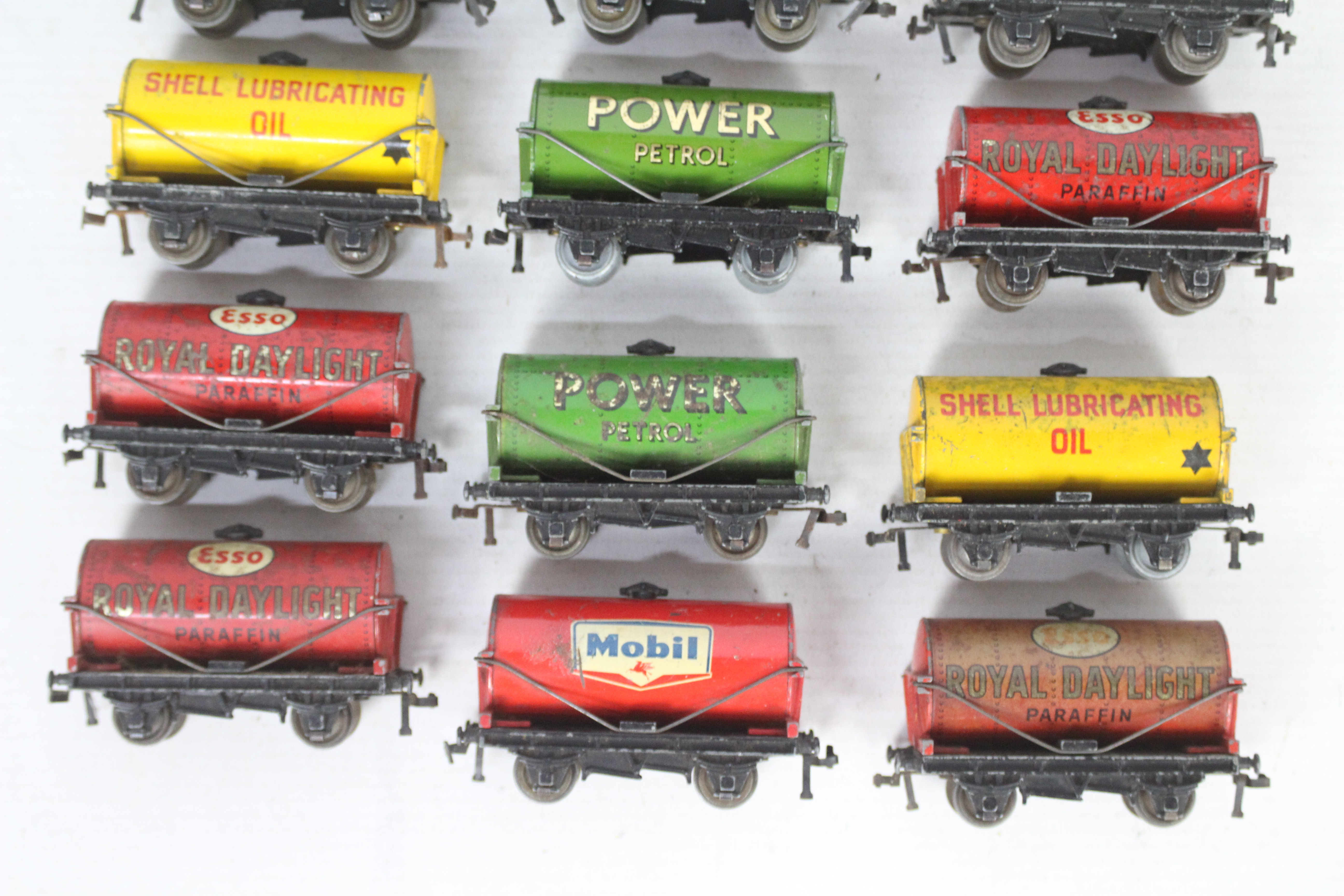 Hornby Dublo - A rake of 12 unboxed Hornby Dublo OO gauge tanker wagons. - Image 2 of 3