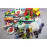 A large collection of Fisherprice figures - playsets - Lego - Hero Factory.
