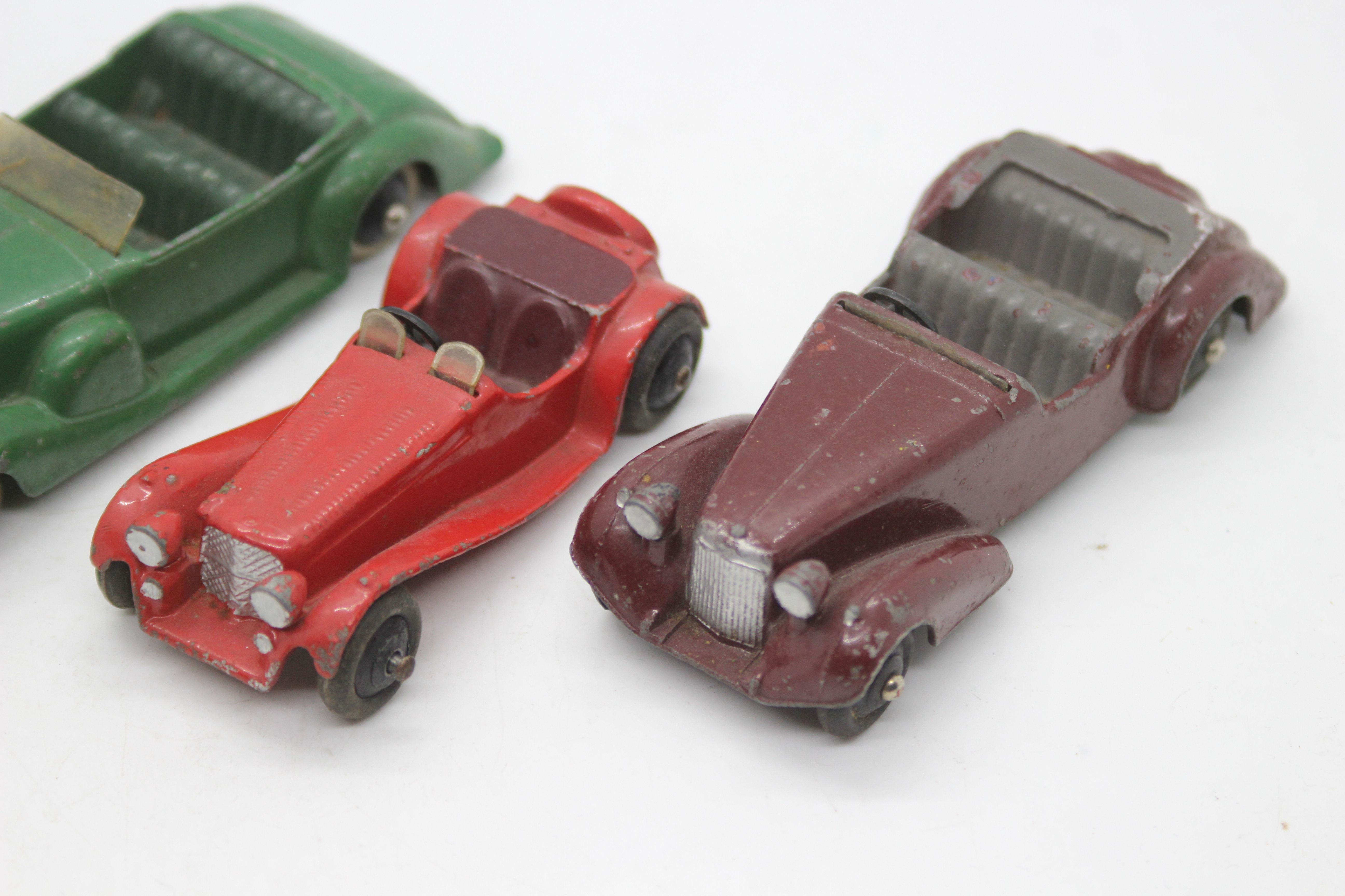 Dinky - 4 x vintage models, Jaguar SS100 1947-50 # 38f, Alvis Sports Tourer 1947-50 # 38d, - Image 3 of 5