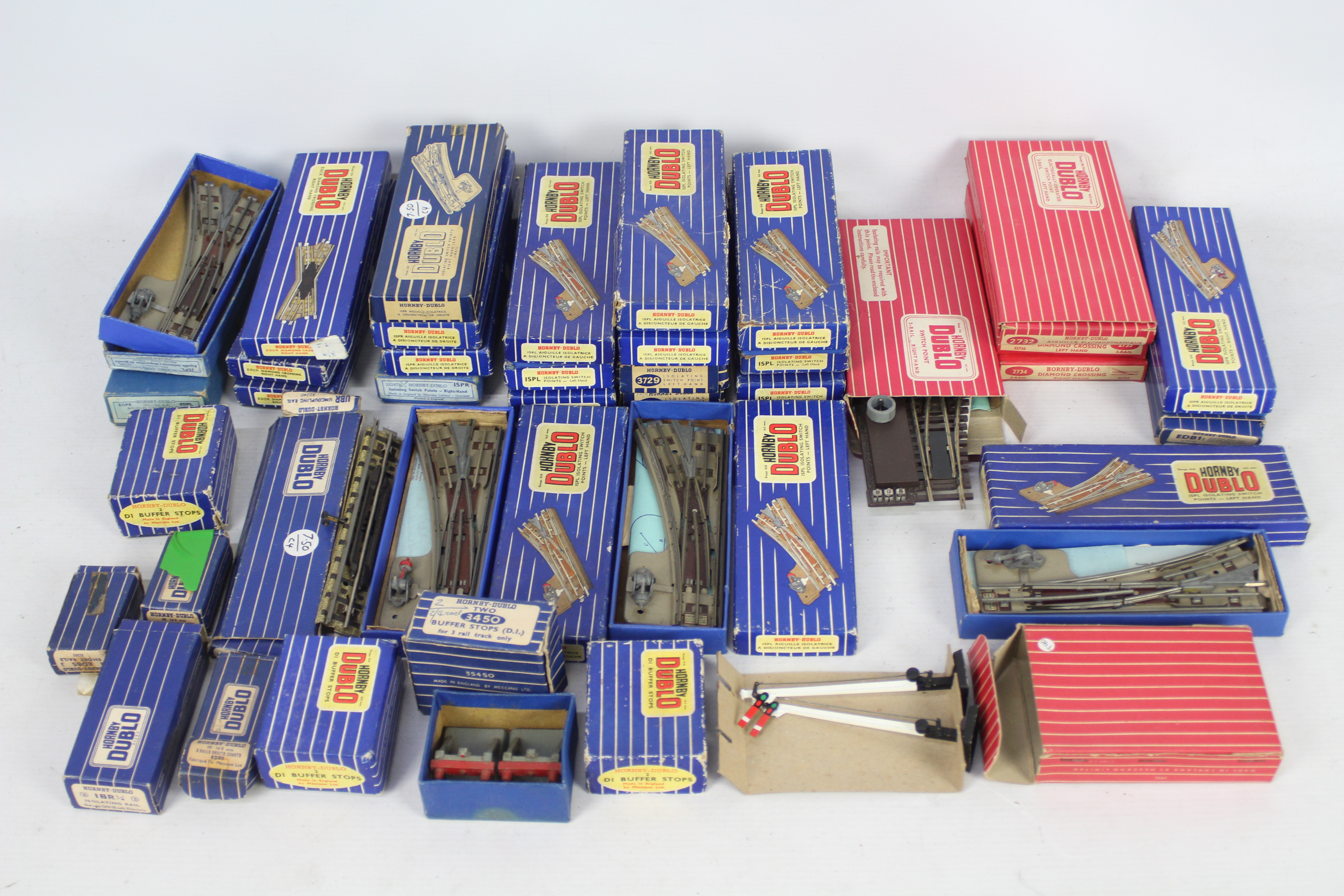 Hornby Dublo - A large collection of boxed Hornby Dublo predominately 3-rail track parts and