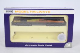 Dapol - An N Gauge Class 66 Diesel loco in Colas Rail weathered finish # ND-126.