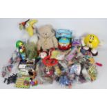 A larg collection of Happy Meal toys - MnM's collectibles - Plush toys including Chicken from