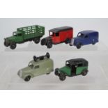 Dinky - A collection of 5 x vintage models including Market Gardeners Lorry 1936-40 # 25f,