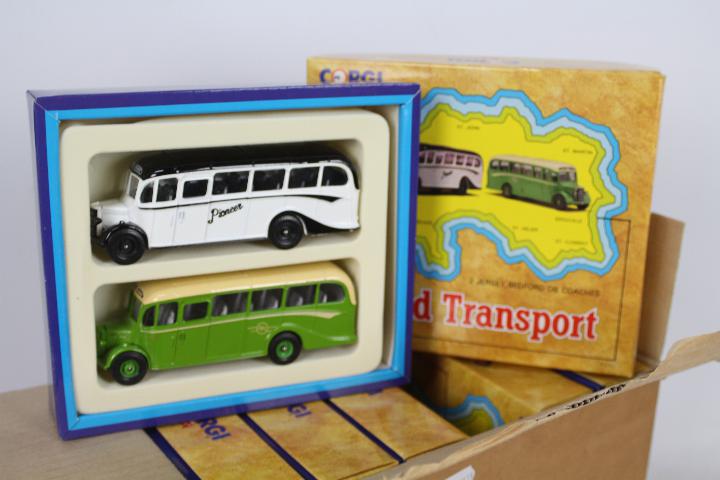 Corgi - A trade box of 6 x Island Transport sets each with two Bedford OB Coaches # 97741. - Image 2 of 2