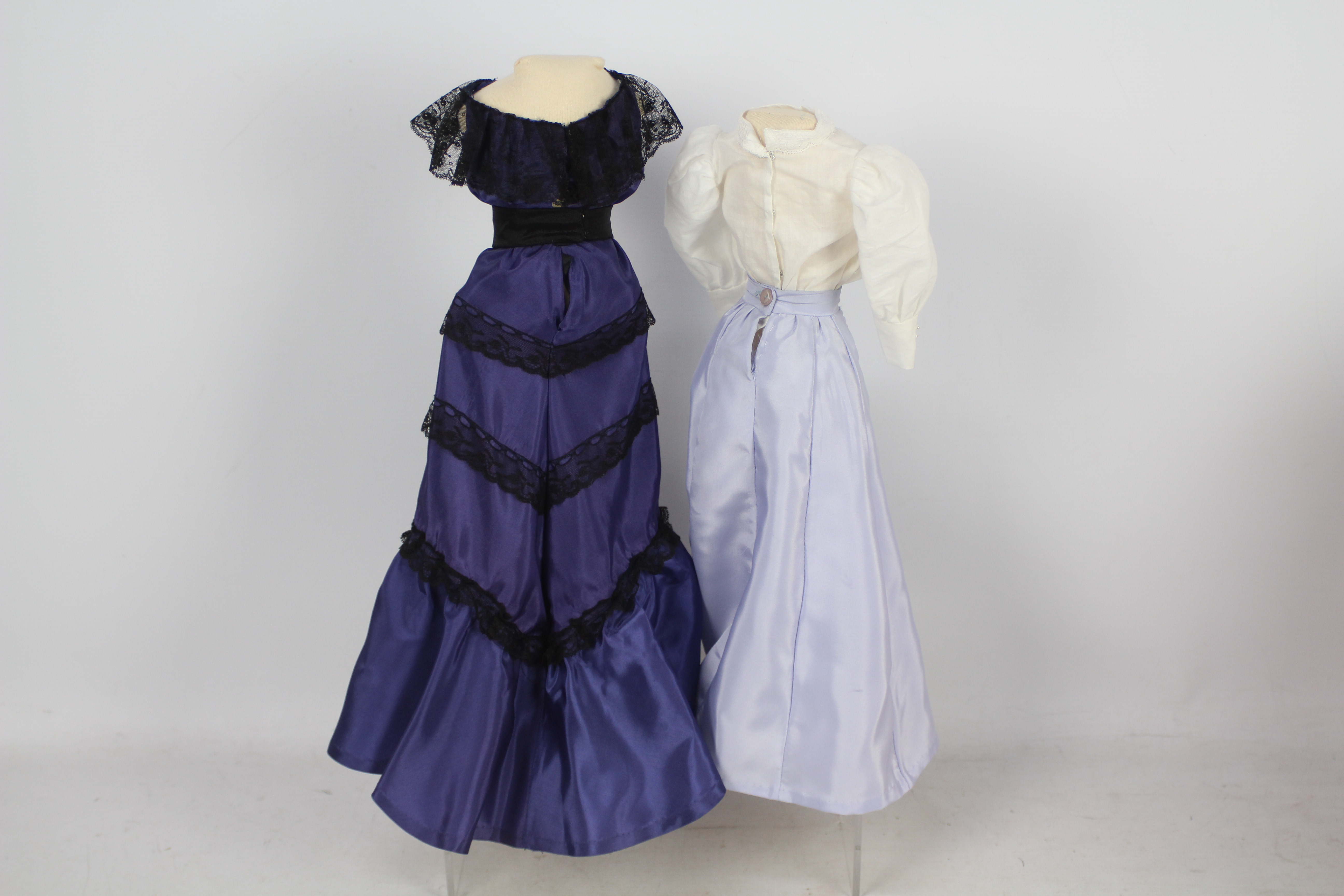 Lady Beth Trousseau - A collection of seven hand made doll outfits comprising six dresses and one - Image 7 of 10