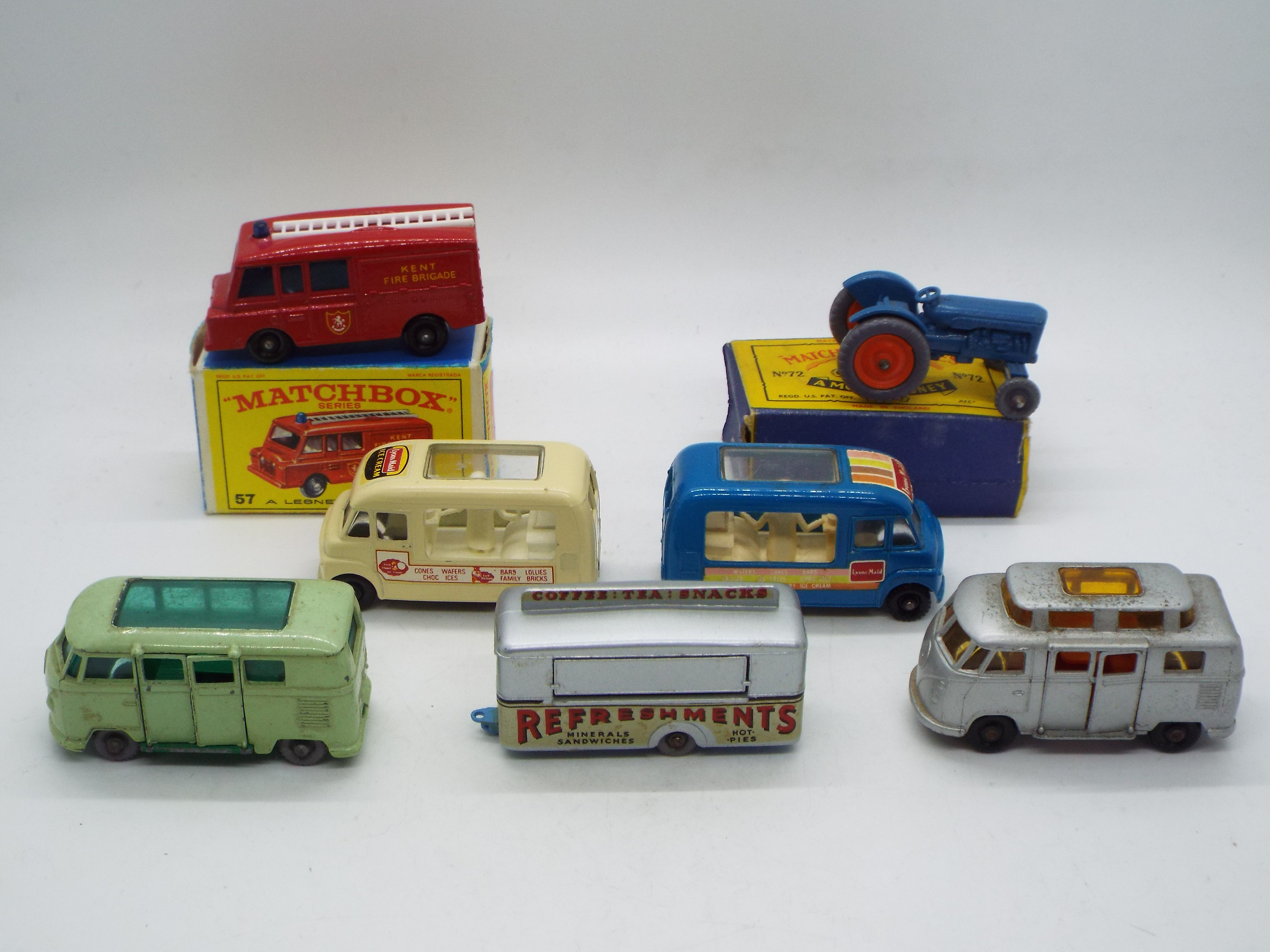Matchbox, Lesney, Moko - A collection of seven Matchbox Regular Wheels, four of which are boxed.