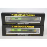 Graham Farish - Bachmann - 2 x N Gauge Class 66 Diesel locos in Freightliner Shanks livery