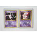 Pokemon - 2 x signed Pokemon Promo cards with certificates, Mew and MewTwo.