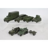 Dinky - Matchbox - A collection of 7 x vintage Military vehicles,