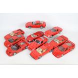 Bburago - Guiloy - Maisto - 10 x unboxed 1:18 scale Ferrari models including 250 GTO, 550 Maranello,