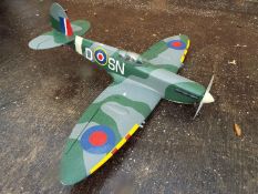 A large radio controlled model of a Supermarine Spitfire.