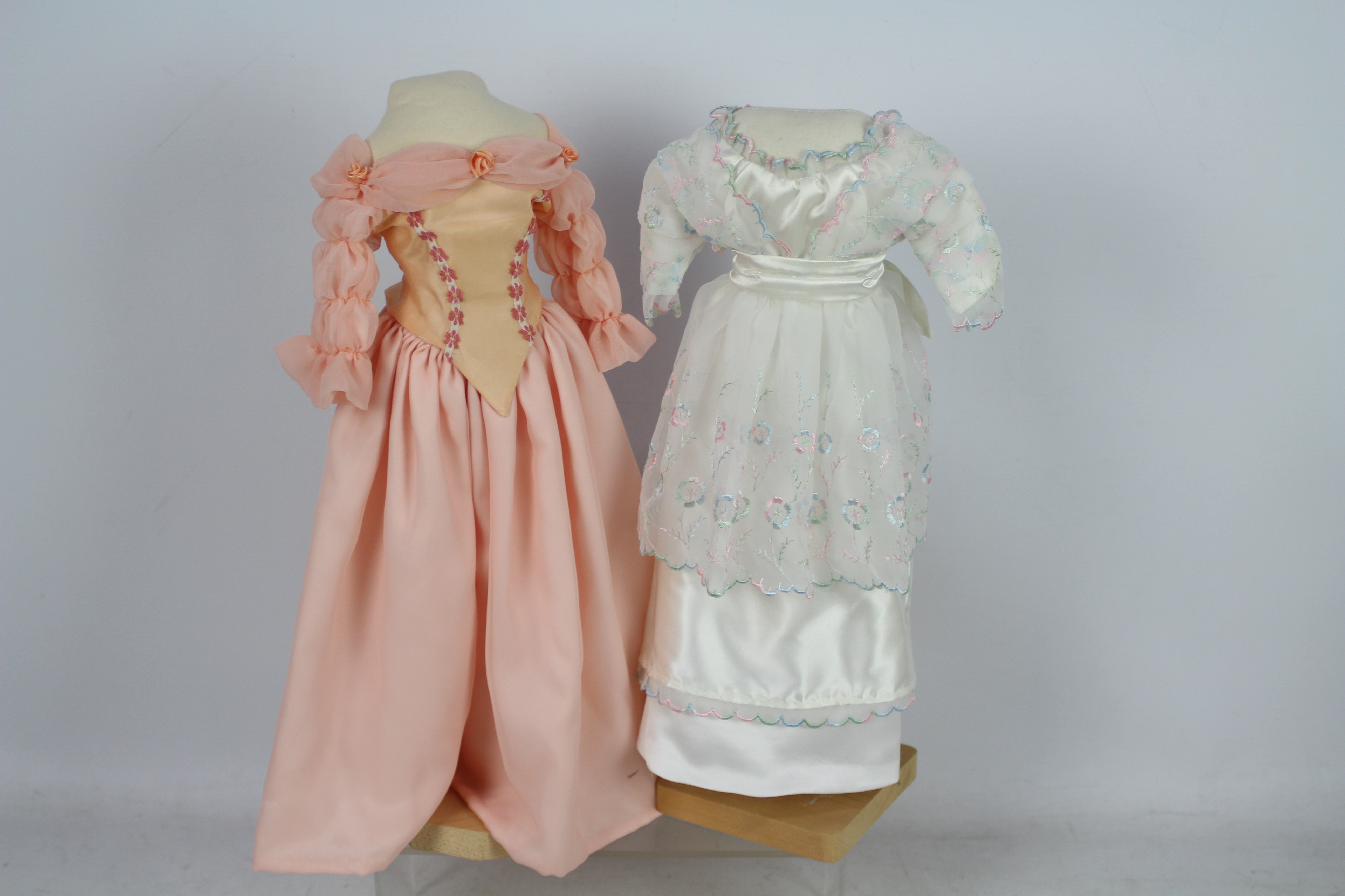 Lady Beth Trousseau - A collection of seven hand made doll outfits comprising six dresses and one - Image 8 of 10