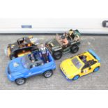 Action Man - A collection of 8 figures and 4 vehicles.