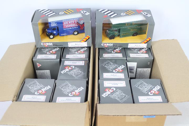 Corgi - 2 x Corgi Trade boxes of 6 x Bedford O Series Pantechnicon models # D953/16 # D953/19 six