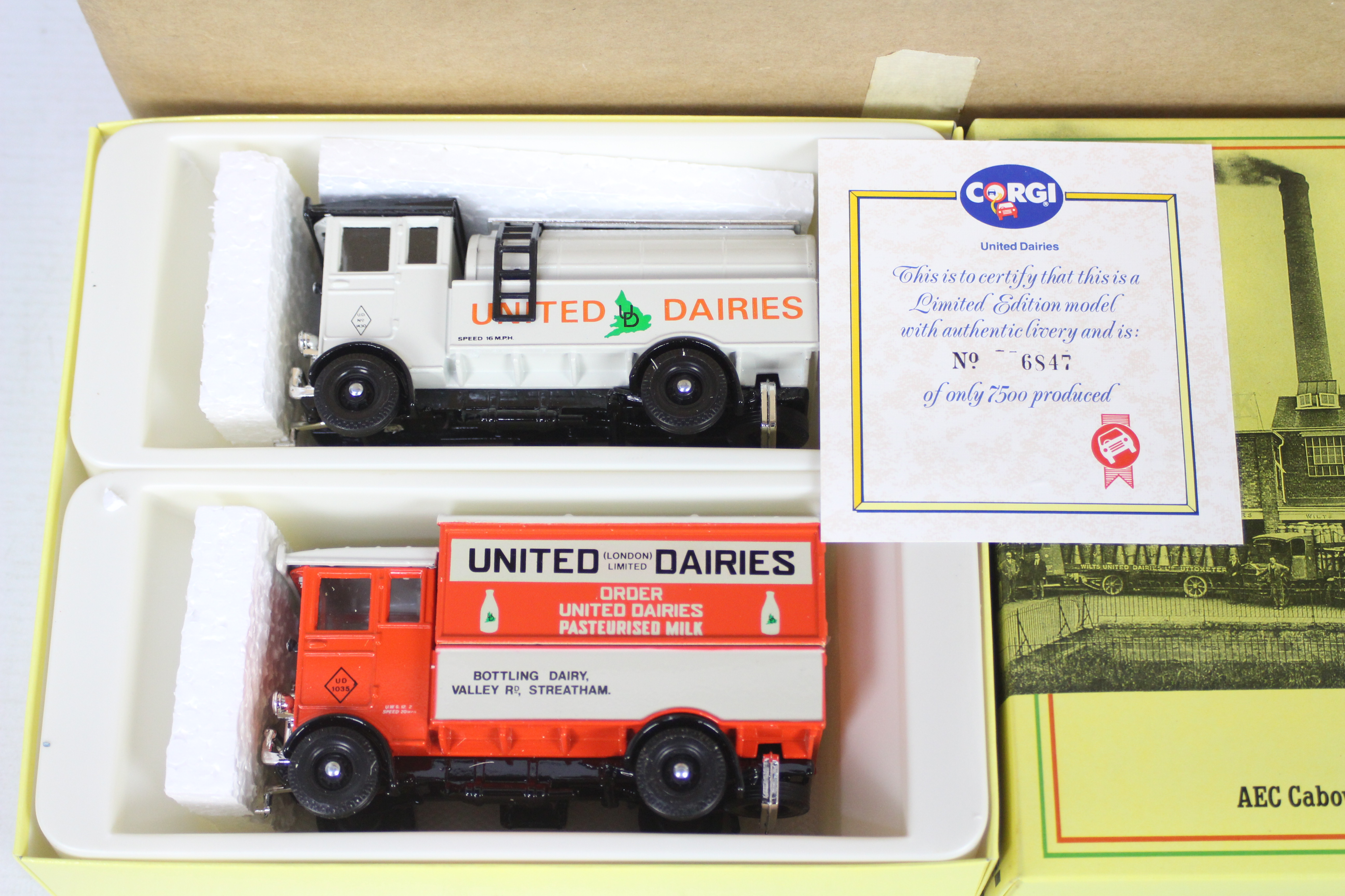 Corgi - A trade box of 6 x United Dairies limited edition two truck sets # D67/1 featuring an AEC - Image 2 of 3