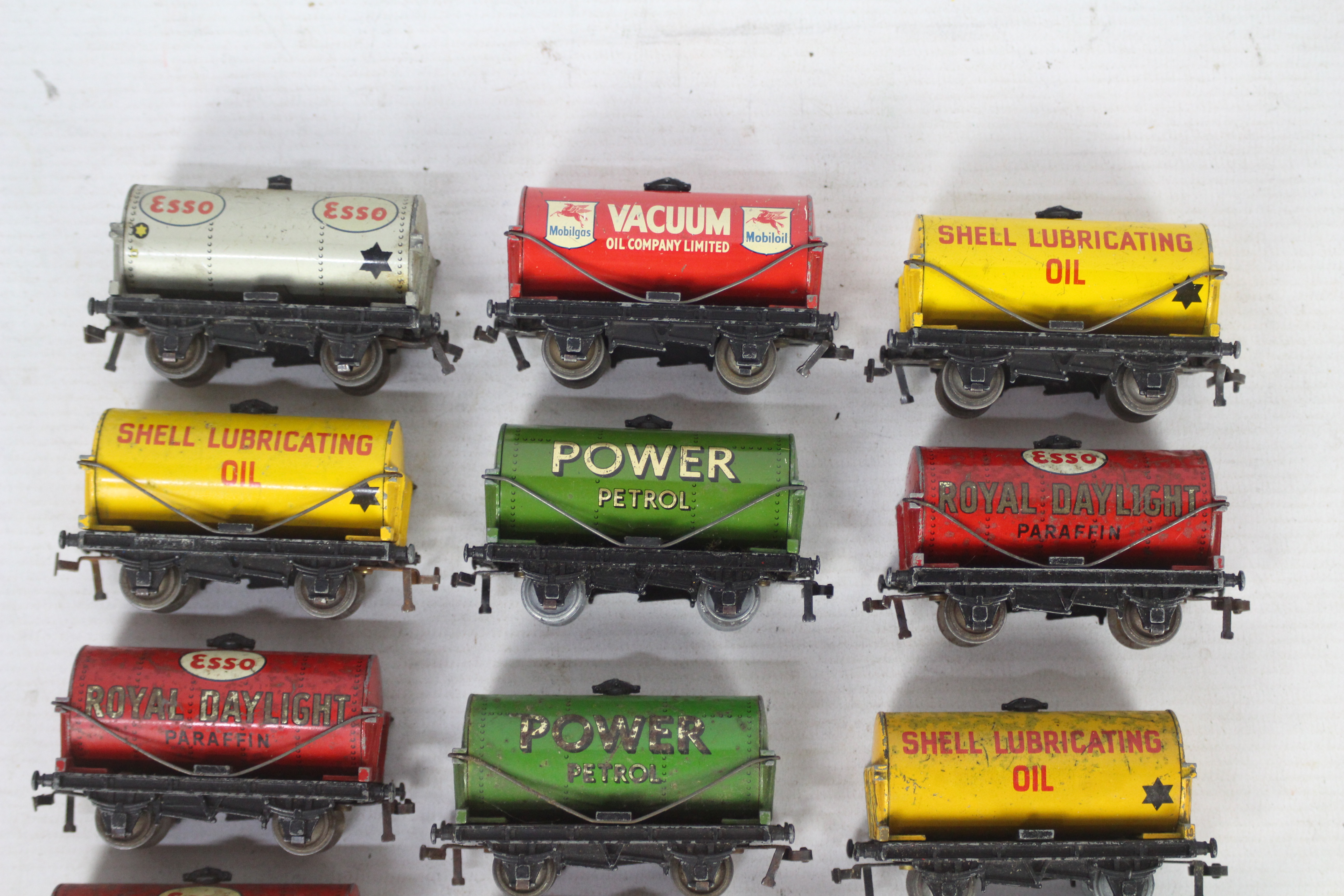 Hornby Dublo - A rake of 12 unboxed Hornby Dublo OO gauge tanker wagons. - Image 3 of 3