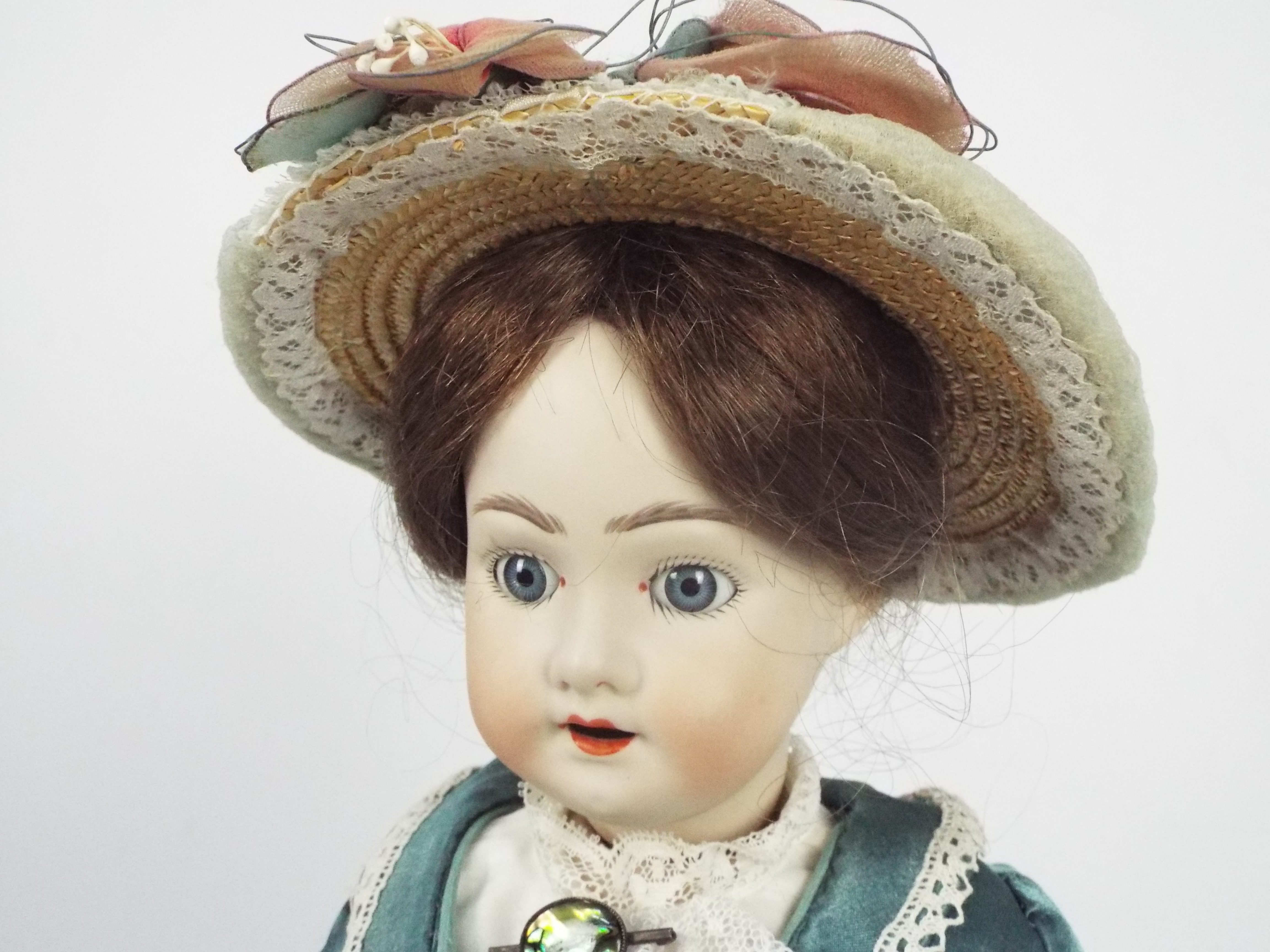 Armand Marseille - A reproduction Armand Marseille bisque head 'Lady Doll'; - Image 3 of 8