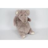 Unknown Maker - A large fully jointed rat soft toy in pale pink with glass eyes, felt pads and ears.