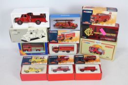 Corgi, Conrad, First Gear - Ten boxed diecast model fire appliances predominately by Corgi.