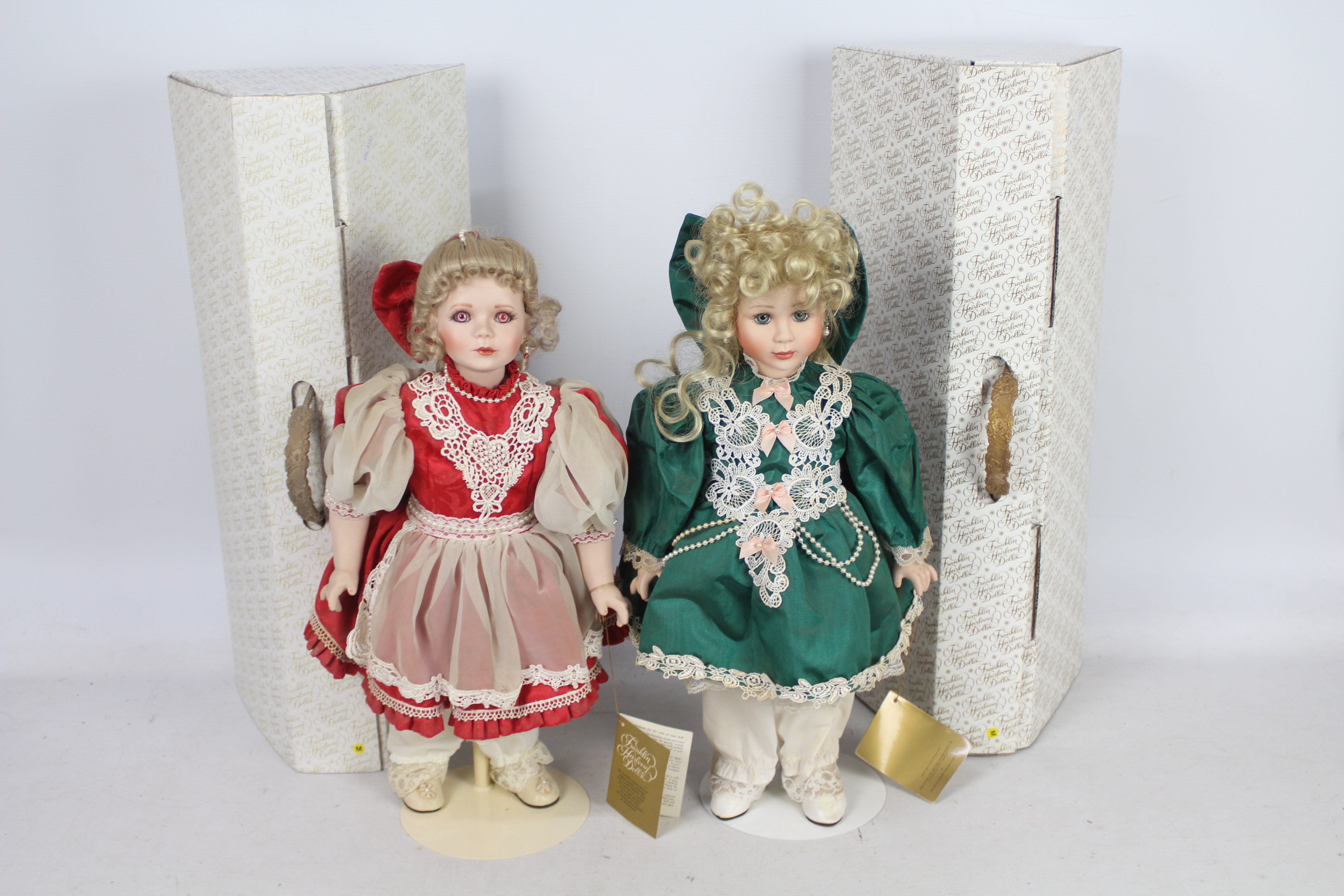 Franklin - 2 boxed Franklin Heirloom Dolls,