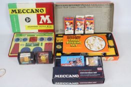 Meccano - A Meccano Multikit Crane building Set, an Accessory Outfit 3A, a Conversion Set 4X,