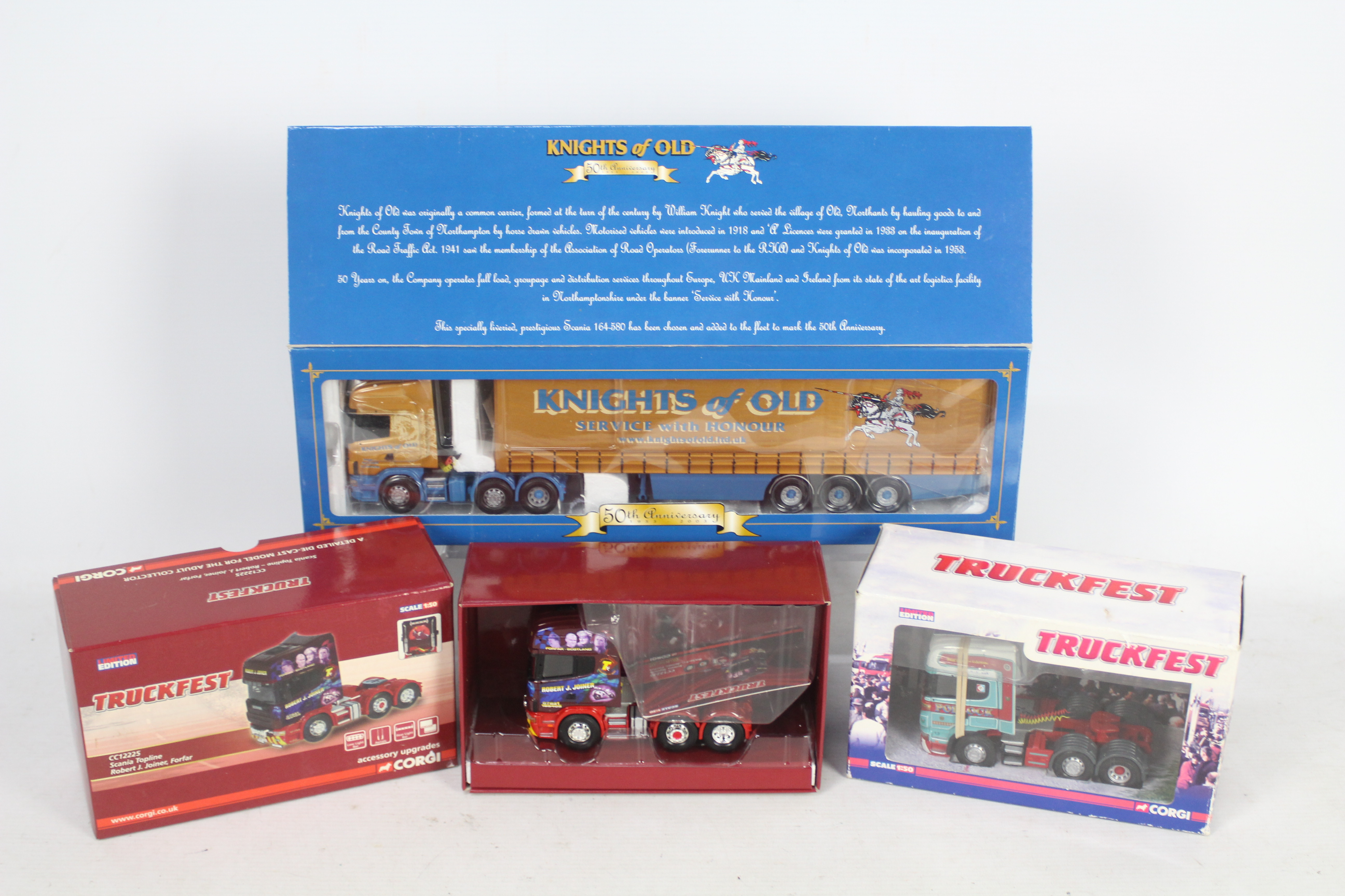 Corgi - 3 x limited edition Scania trucks,