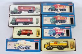 Corgi - Four boxed 1:50 scale Limited Edition trucks with petrol pumps from the Corgi 'Shel/ BP'