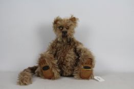 Pywacket Jeddies - A mohair teddy bear with glass eyes, metal joints, poly nose, suede paws,