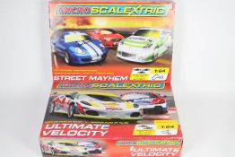 Scalextric - 2 x boxed Micro Scalextric sets in 1:64 scale, # G1051, # G1048,