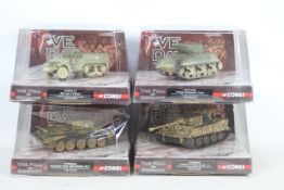 Corgi - Four boxed diecast military vehicles from the Corgi 'WWII Legends' series.