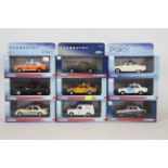 Corgi Vanguards - 9 x boxed 1:43 scale die-cast model Ford and Police vehicles - Lot includes a
