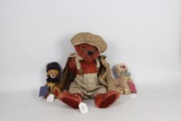 Bearychops bears - Three mohair teddy bears - The largest bear doesn't have a maker label visible