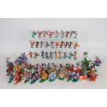 Timpo - A collection of 74 Timpo plastic Knights, 32 on horseback and 42 on foot.