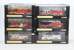 Corgi - Six boxed diecast vehicles from Corgi's 'Diecast Collectibles' North American Fire