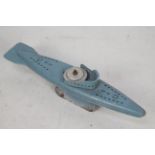 MOBO Waterboats - Snort Submarine - Blue tinplate body - No pump included.