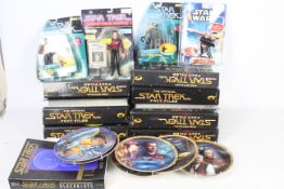 A Collection of Star Wars and Star Trek figures - Star Trek Blueprints and similar.