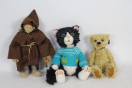 G-Rumpy Bears - Lot includes a mohair G-Rumpy bear by Jane Wellman with glass eyes, stitched nose,