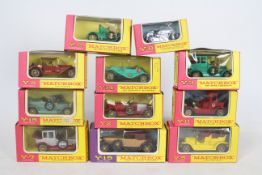 Matchbox - Yesteryear - 11 boxed models in the early window boxes including 1914 Vauxhall Prince