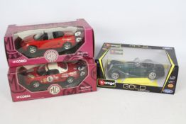 Corgi - Bburago - 3 x 1:18 scale models, MGF VVC Roadster # 44603, MGF Team Spirit Race Car # 46703,