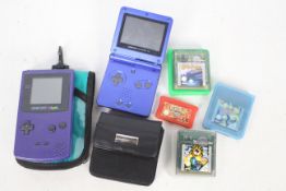 Gameboy - Nintendo - Advance SP - Colsole with Pokemon game and carry case.